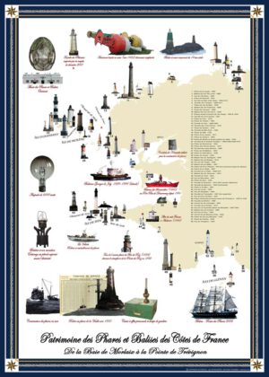 Acheter la carte du patrimoine des Phares et Balises du Finistère